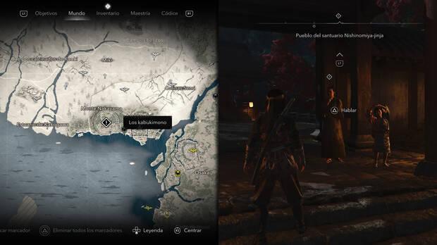 Assassin's Creed Shadows - Localización misión secundaria Los kabukimono