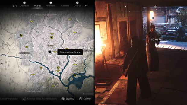 Assassin's Creed Shadows - Localización misión secundaria Coleccionista de arte