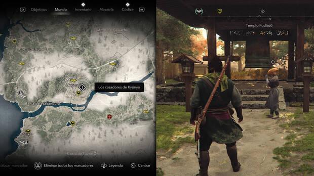Assassin's Creed Shadows - Localización misión secundaria Los cazadores de Kyonyo