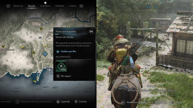 Assassin's Creed Shadows - Localización misión secundaria Paseo por el pueblo