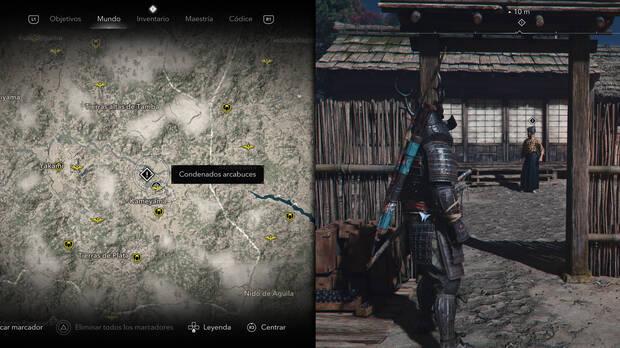 Assassin's Creed Shadows - Localización misión secundaria Condenados arcabuces